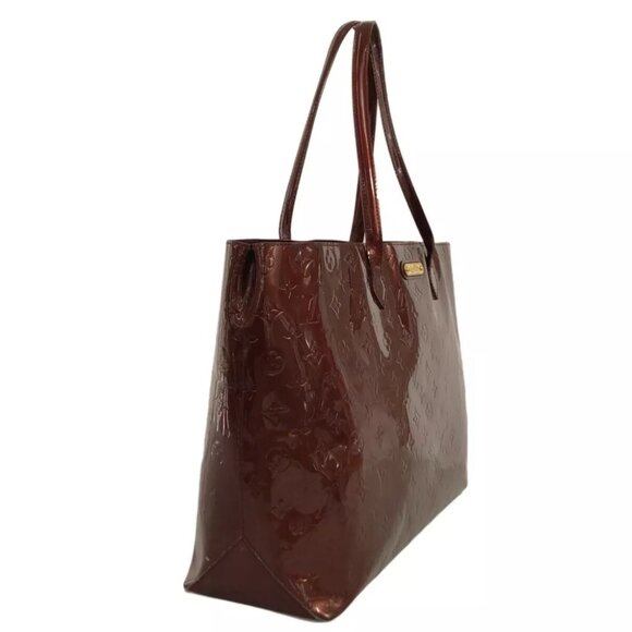 LOUIS VUITTON Wilshire GM M91664 Rouge Fauviste Monogram Vernis - Picture 2 of 16